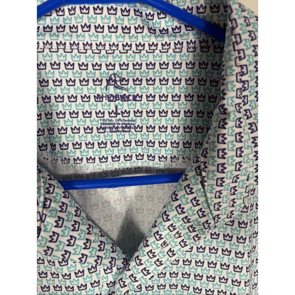 Rhoback “crown” print polo shirt size L - Picture 5 of 6